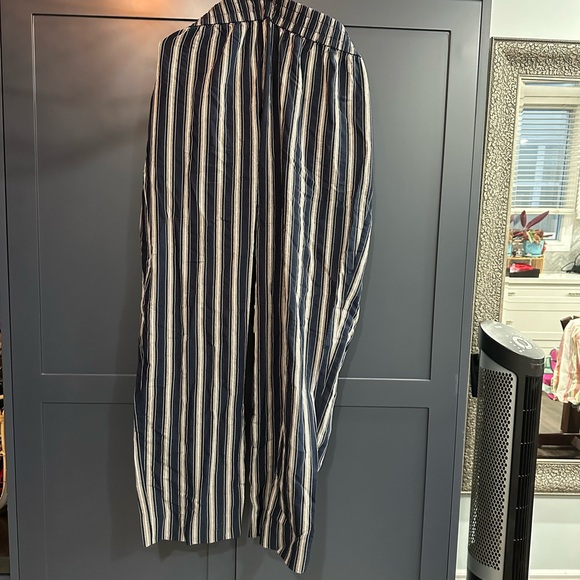 NWT J. Crew drawstring pull-on blue striped pants size 16 - Picture 6 of 9